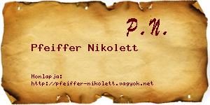 Pfeiffer Nikolett névjegykártya